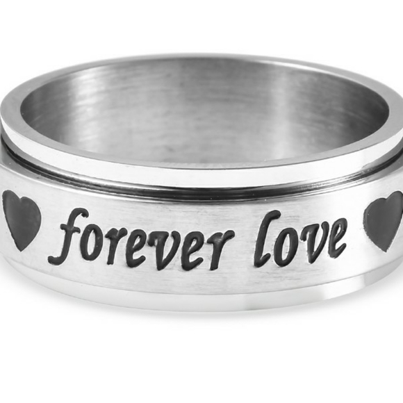 NWT Forever Love Engraved Spinner Ring - Picture 8 of 11
